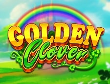 Golden Clover logo with bold yellow and green text, a rainbow in the background, and a lush green landscape.